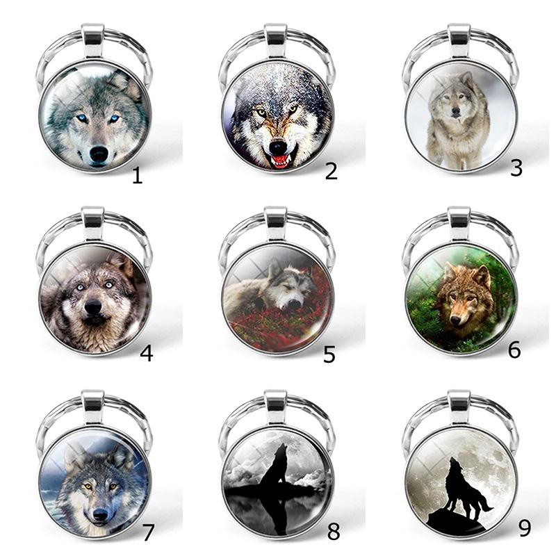 Glow In The Dark Wolf Key Chain Key Rings Holder Luminous Wolf Head Keychain