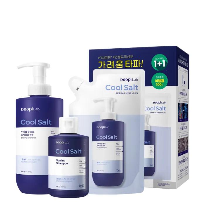 Scalp Lab Cool Salt Scaling Shampoo 500mL + Refill 500mL + 100mL Special Set
