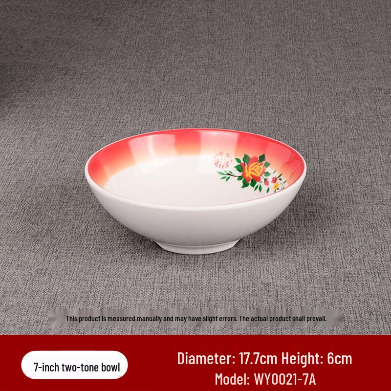 

ZISIZ Melamine Chinese Floral Compartment Serving Dish