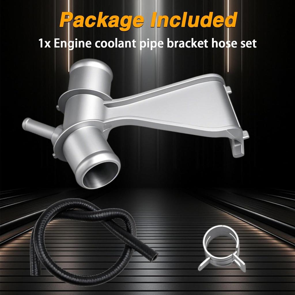 Upgraded Aluminum Engine Radiator Water Outlet Coolant Pipe Bracket Hose Set Compatible With Toyota Corolla 2009-2017 Toyota Matrix 2009-2014 Replace