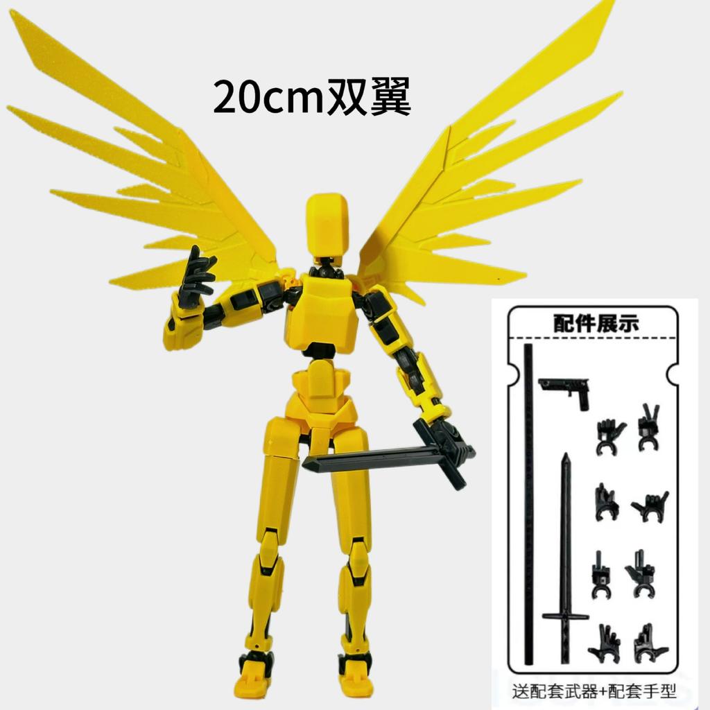Anjos Mecânicos 13 Figuras de Ação T13 Figura Impressa em 3D Articulada Multi-Articulada Sorte 13 Figura de Ação Manequim Brinquedos de Montagem DIY