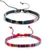 12Pieces Multicolor Bohemian Bracelet Collection Soft Fabric Artistic Wristband Jewelry For Stylish Individuals