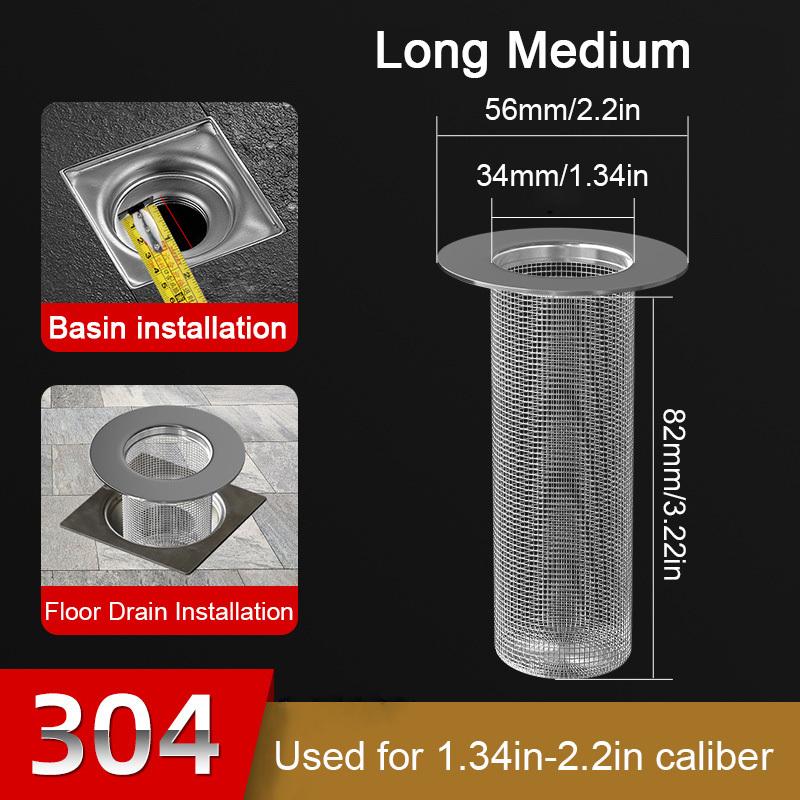 

1 шт. для кухни, ванной комнаты, антиблокировочный и антизапаховый слив для пола, сливной фильтр для пола, мелкоячеистый фильтр, канализационный фильтр Long Medium