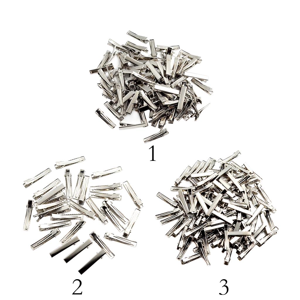 30/100Pack Flat Single Prong Alligator Hair Clips DIY Bows 3.5cm(100Pack)