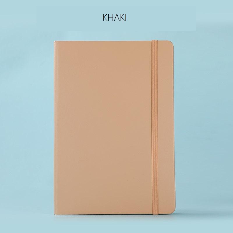 A5 Macaron Candy Color Ruled PU Leather Hardcover Elastic Closure Notebook