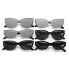 Hong Kong Style Frameless Integrated Sunglasses Women's High-end Cat's Eye Large Square Face Small Seaside UV-proof Sunglasses