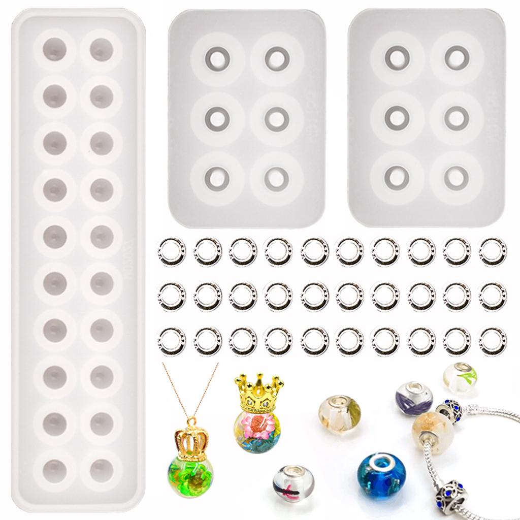 Bead Pendant Mold Bracelet DIY Craft Resin Silicone Casting Mould Jewelry Making