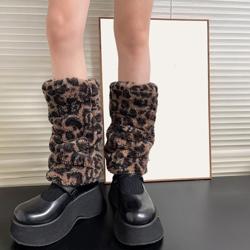 Womens Furry Party Costume Warm Faux Furs Fuzzy Long Boot Shoes Cuffs Cover Leg Warmers/Boot Sleeves/Boot Covers