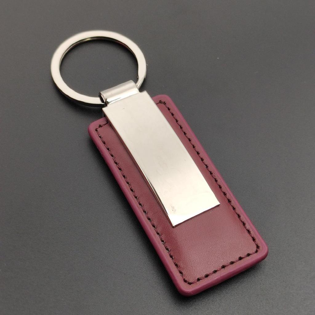 Metal Tokalı Erkek Dikdörtgen Deri Anahtarlık - Araba Hediyesi Anahtarlık