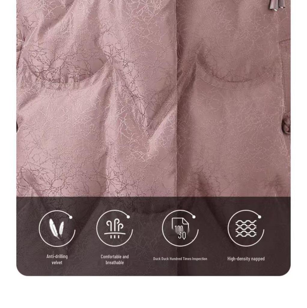 2025 Fashionable Short Winter Cotton Down Jacket for Middle-aged & Elderly Women, Warm Mom's Outerwear