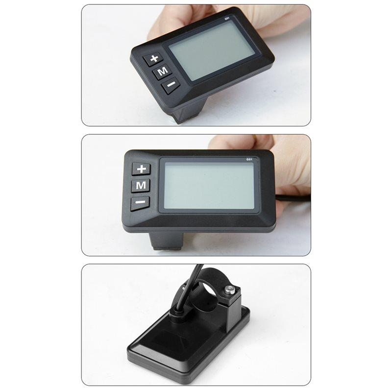 HW-E-Bicycle Display LCD G51 Mini Display 24V-48V With Lights Cable For Electric Bike Accessory SM Connector2