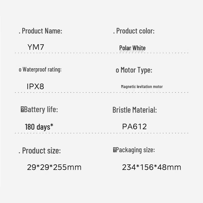 Midea YM7 Smart Sonic Electric Toothbrush CN plug (adapter included)