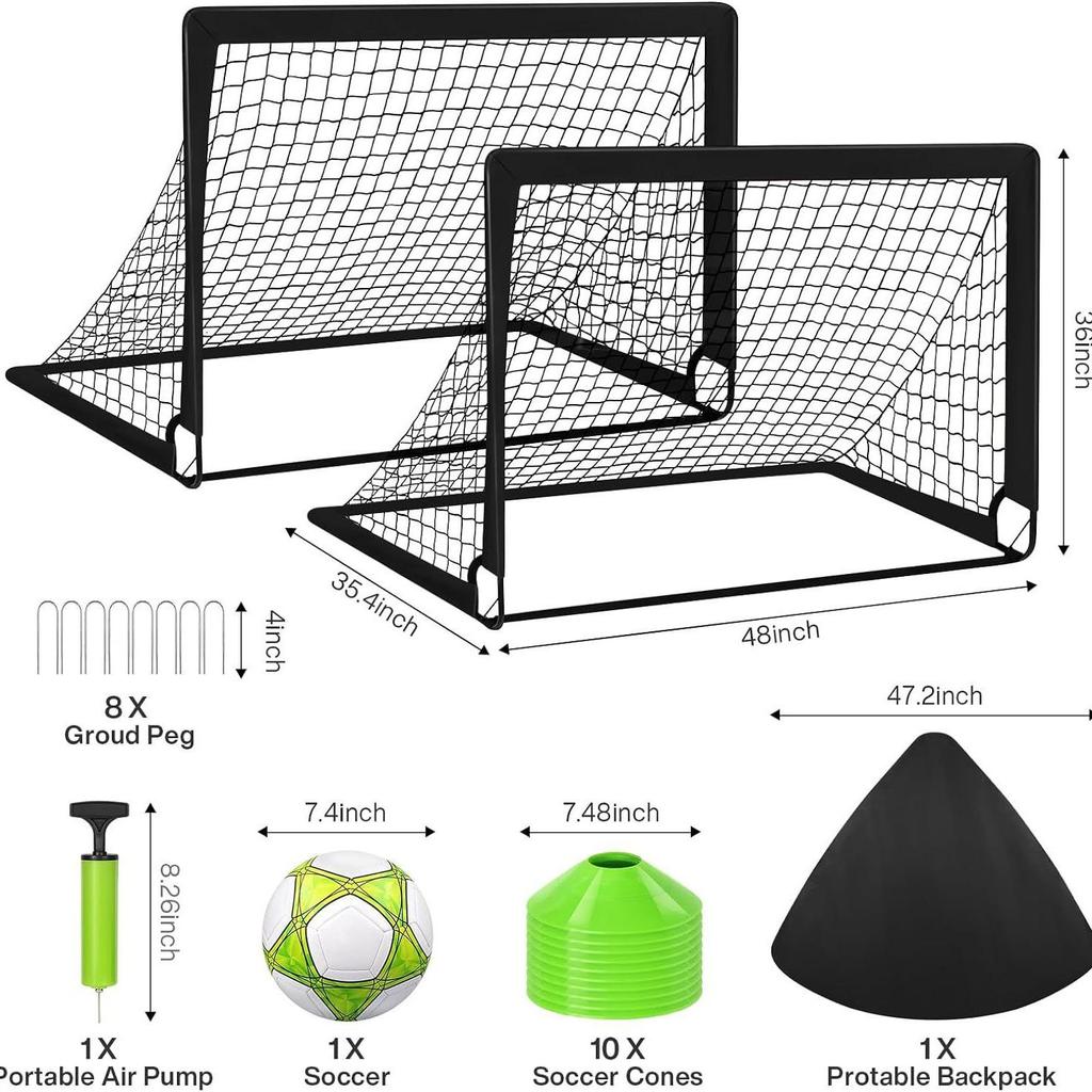 Children's Football Goal Net - Multiple Colors, Ideal for Beginners