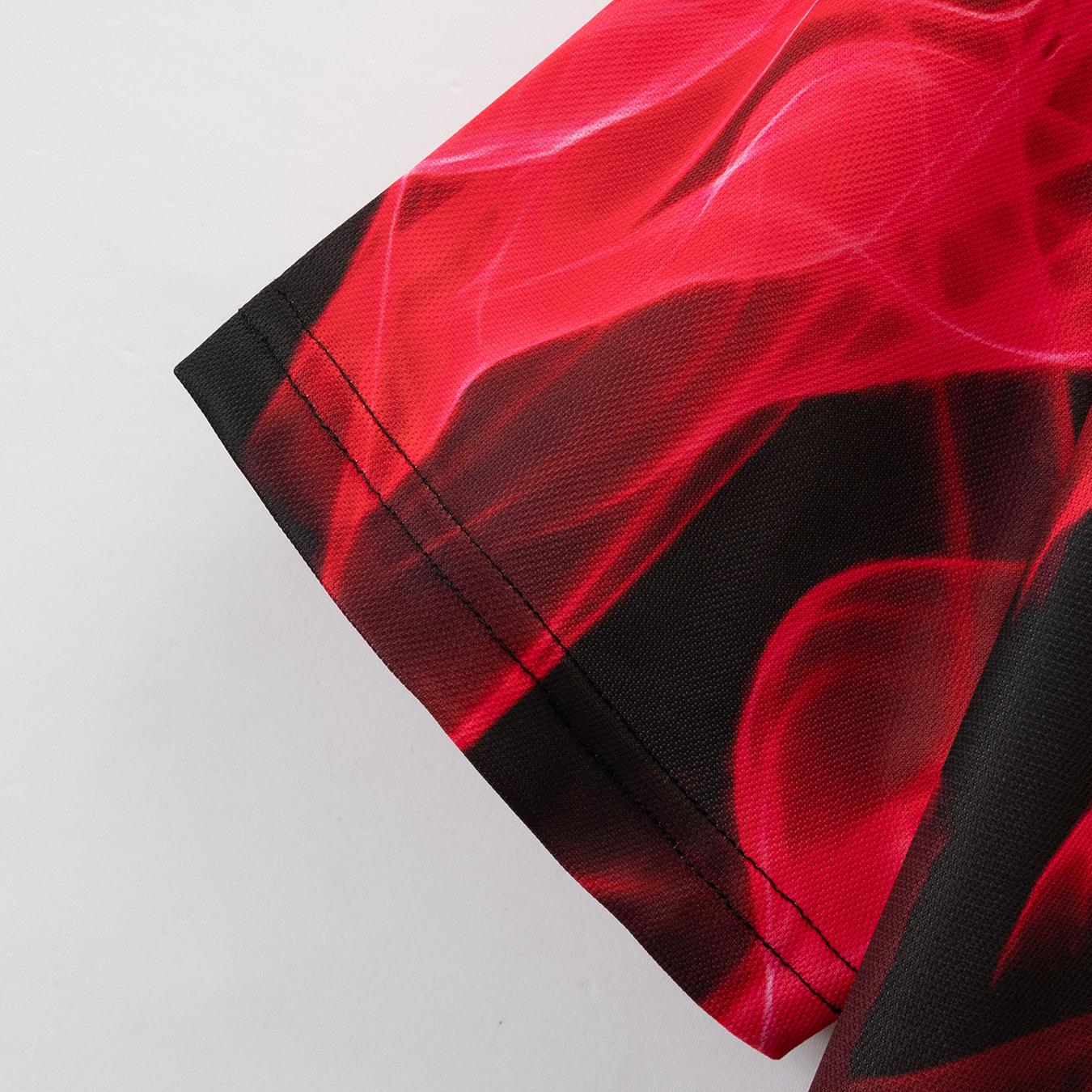 Мужская рубашка поло с 3D-печатью пламени — фото 6