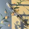 Classic MAJOHN P140 NO.8 F/M Nib Acrylic Piston Huge Transparent Fountain Pen Ebonite Feed Large Capacity Ink Writing Luxury Pen