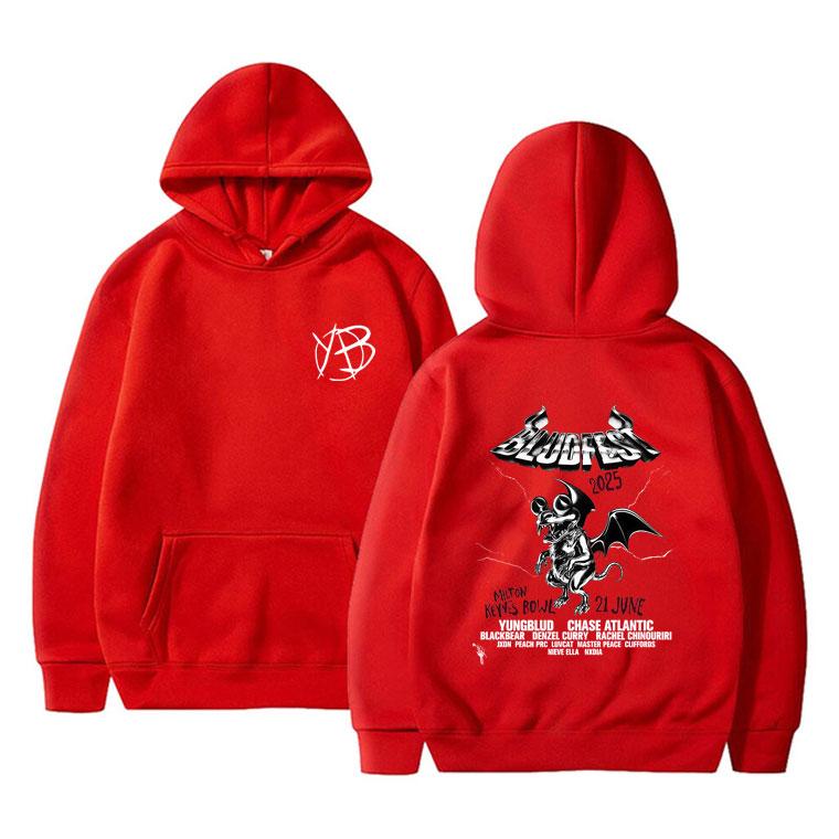 Rocker Yungblud Bludfest Terror Mouse Graphic Hoodie Men Women Fashion Rock Rat Funny Sweatshirt Male Casual Oversized Hoodies
