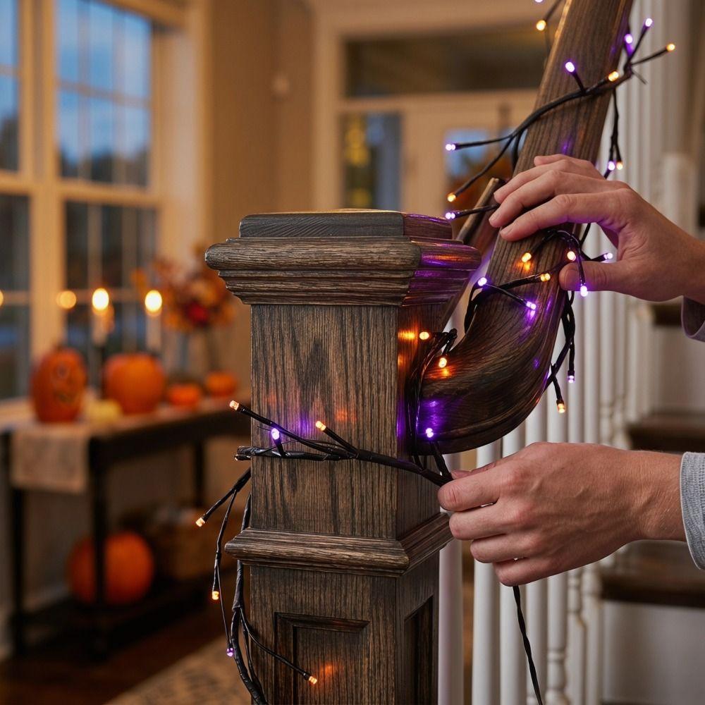Imitation Twig Halloween Ghost Festival Lighting Bat Twig Lights  Spooky Decorations
