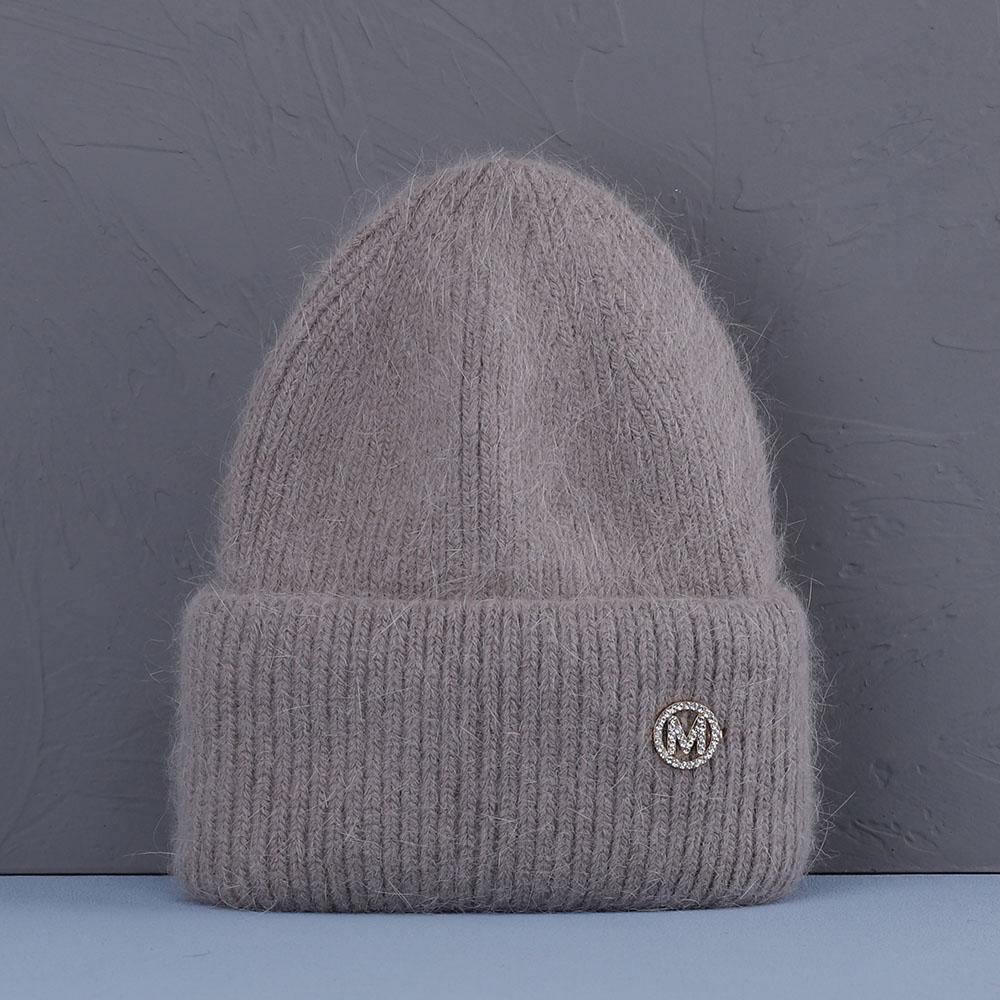 2023 new  Hot Selling Winter Hat Real Rabbit Fur Winter Hats For Women Fashion Warm Beanie Hats Solid Adult Cover Head Cap