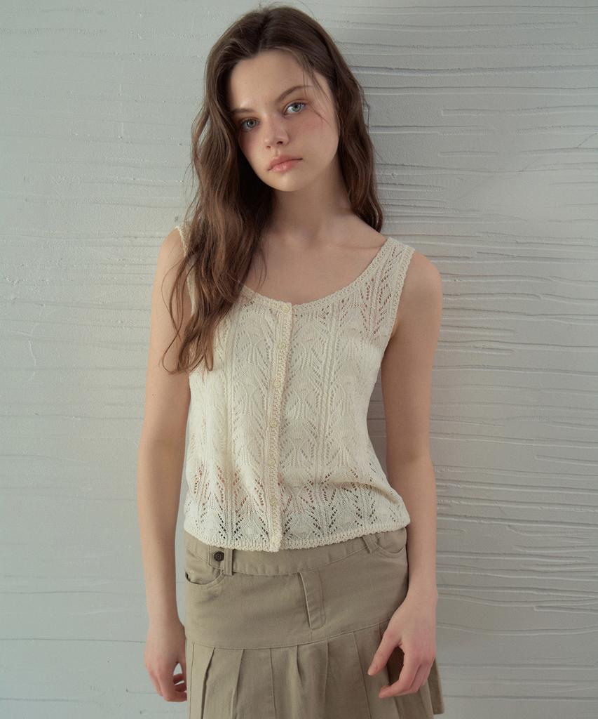 Aueonoseuteljia Crochet Sleeveless Knit_Ivory(Oc26Kn20)