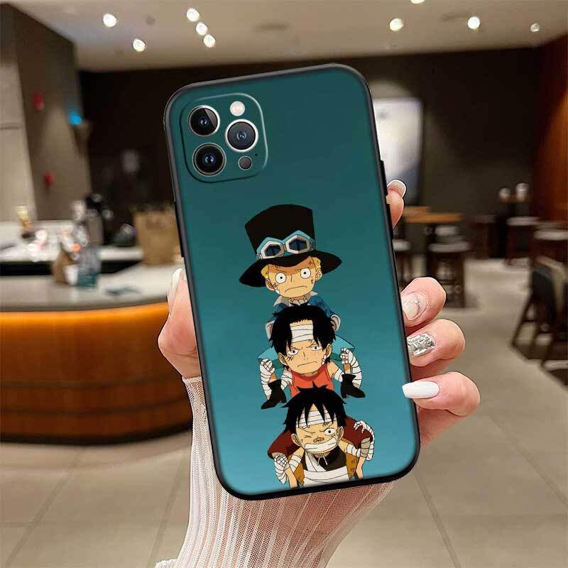 One Piece Luffy ACE Sabo Phone Case for Samsung S20 S21 S21S S22 S23 S24 FE Ultra Plus Lite F06 F16 M06 M16 M56 A07 A17 A36 A37 A55 A57