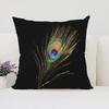 Peacock Feathers Cushion Cover 50X50Cm Decorative Pillowcase Decor 40X40 45X45 Cushions Covers For Bed Pillows Pilow Cases Sofa