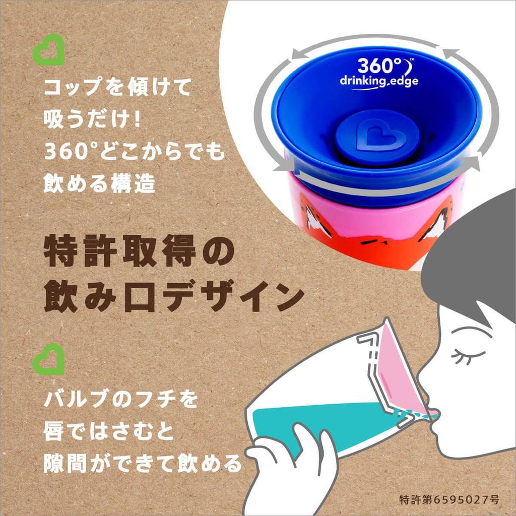 Munchkin Zázračný hrnek s rukojetí Divoká láska Polární medvěd Dětský hrnek na pití s víčkem, nerozlévá se FDMU32242P