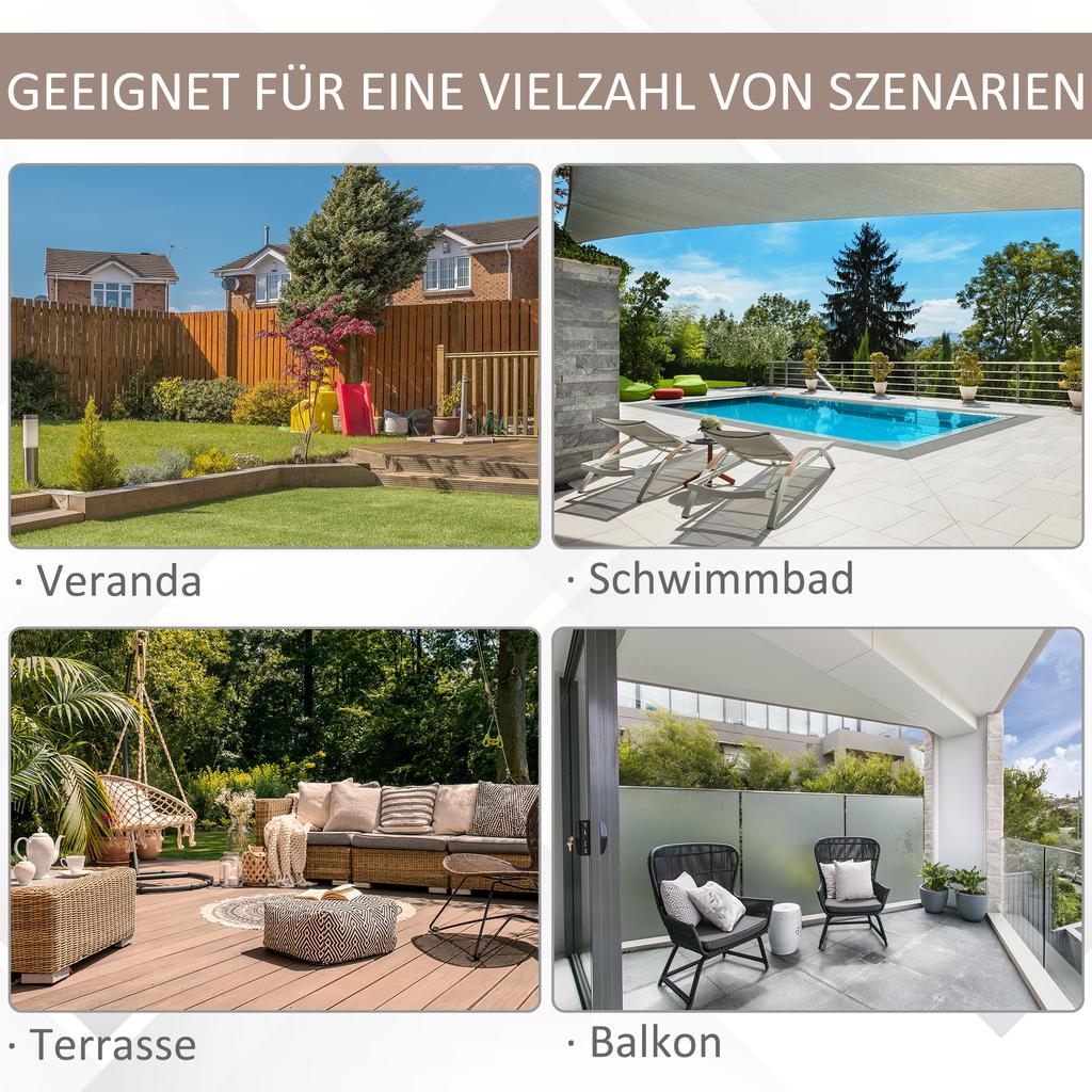 Oval Parasol, Double Brown Parasol, 445x260cm, Cantilever Parasol with Crank, Parasol Stand, Garden and Market Parasol for Garden