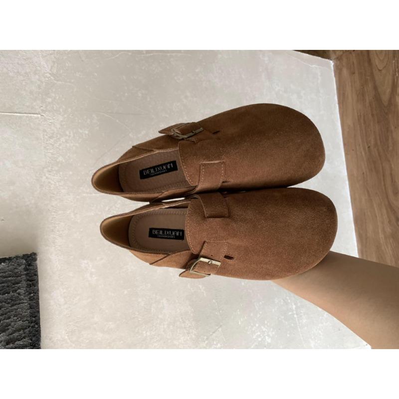 

Women s flat-soled single shoes, new spring and autumn Doudou shoes, soft-soled lazy one-pedal women s shoes 39 верблюд