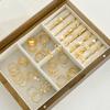 Fashion Minimalist Vintage Elegant Heart Butterfly Faux Pearl Rhinestone Geometric Wave Infinity Metal Rings Set Party Jewelry