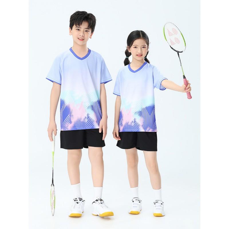 Kids Badminton Set Unisex Quick-Dry Sportswear Training Competition School Teams Fall