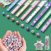 Gradient Color Glitter Origami Strips for DIY Lucky Star Folding - Cartoon Style