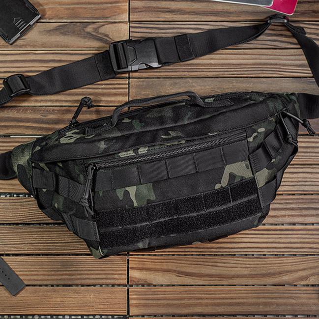 Многоцелевая тактическая сумка через плечо системы MOLLE, для активного отдыха, спорта, велоспорта, большая поясная сумка, водонепроницаемая нагрудная сумка