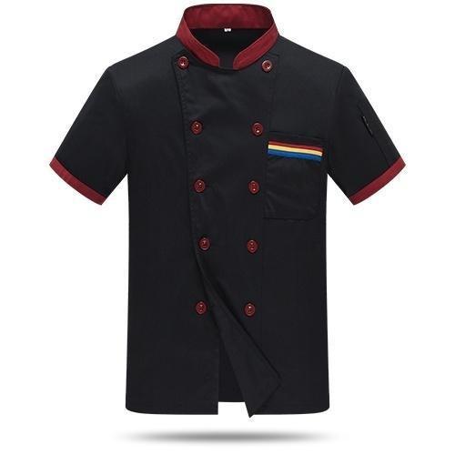 Restaurant Cook Shirt Short Sleeve Chef Jacket Baker Uniform Kitchen Caterers Clothes