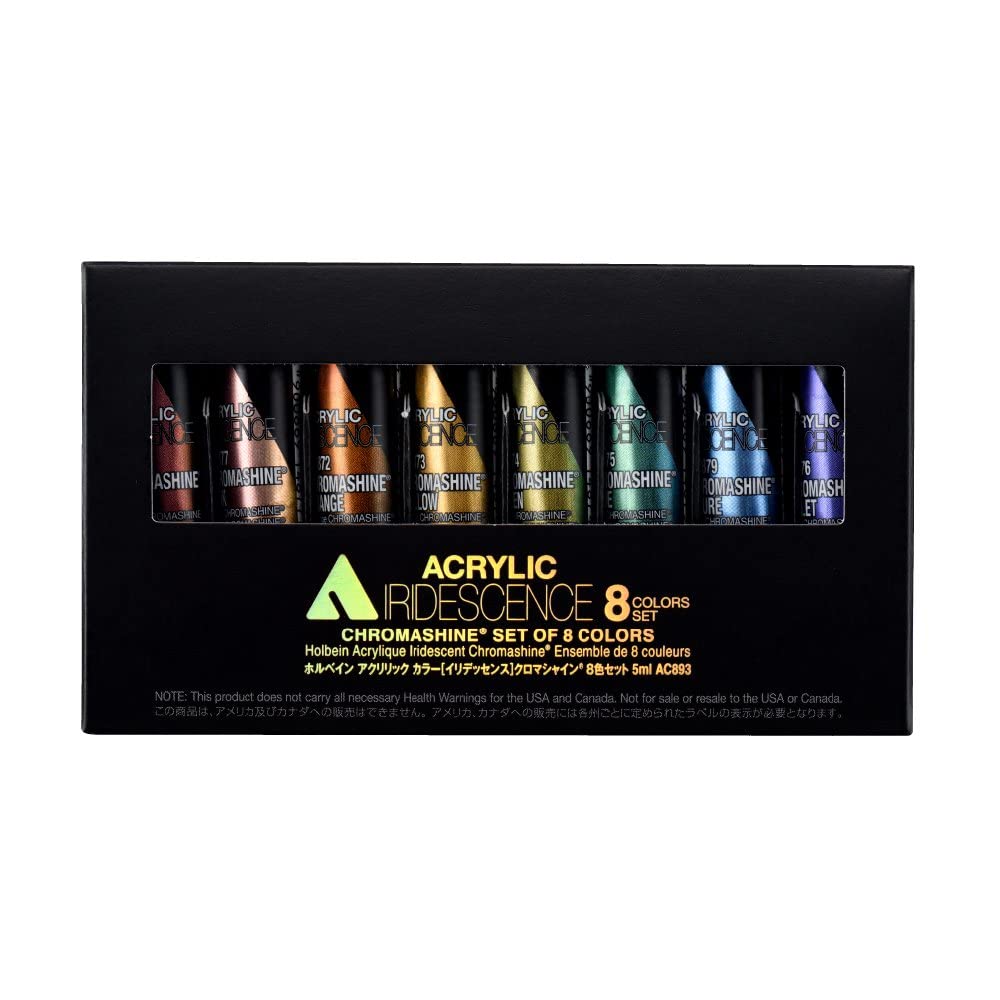 

Holbein Acrylic Color AC893 5ml Chromashine 8 Color Set 14893 [Iridescence] (R)