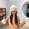 Winter Women's Pullover Three Hair Ball Cute Velvet Thickened Cold Warm Solid Color Knitted Hat