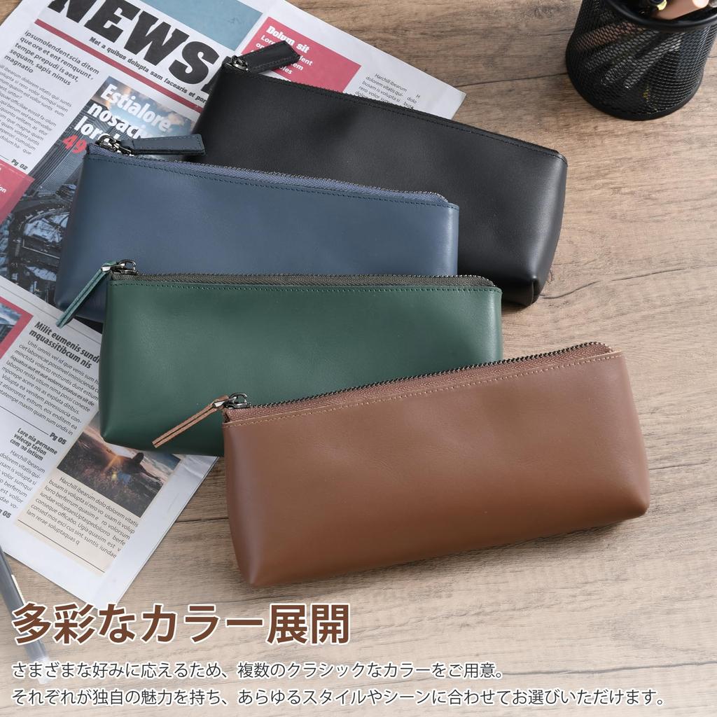 KABANTiFY Pencil Pencil Genuine Soft Smooth Large Fountain Easy to Working High School Women Case, Case, Leather, Slim, Stylish, Simple, Leather,