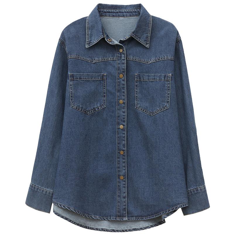2024 Women's Loose-Fit Denim Shirt – Early Autumn Hot Style