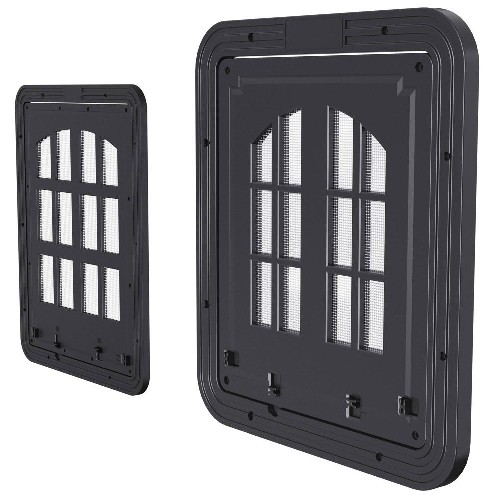 Self-Closing Dog Screen Door Reinforced Dog Sliding Door Screen Pet Lockable Screen Door  Patio