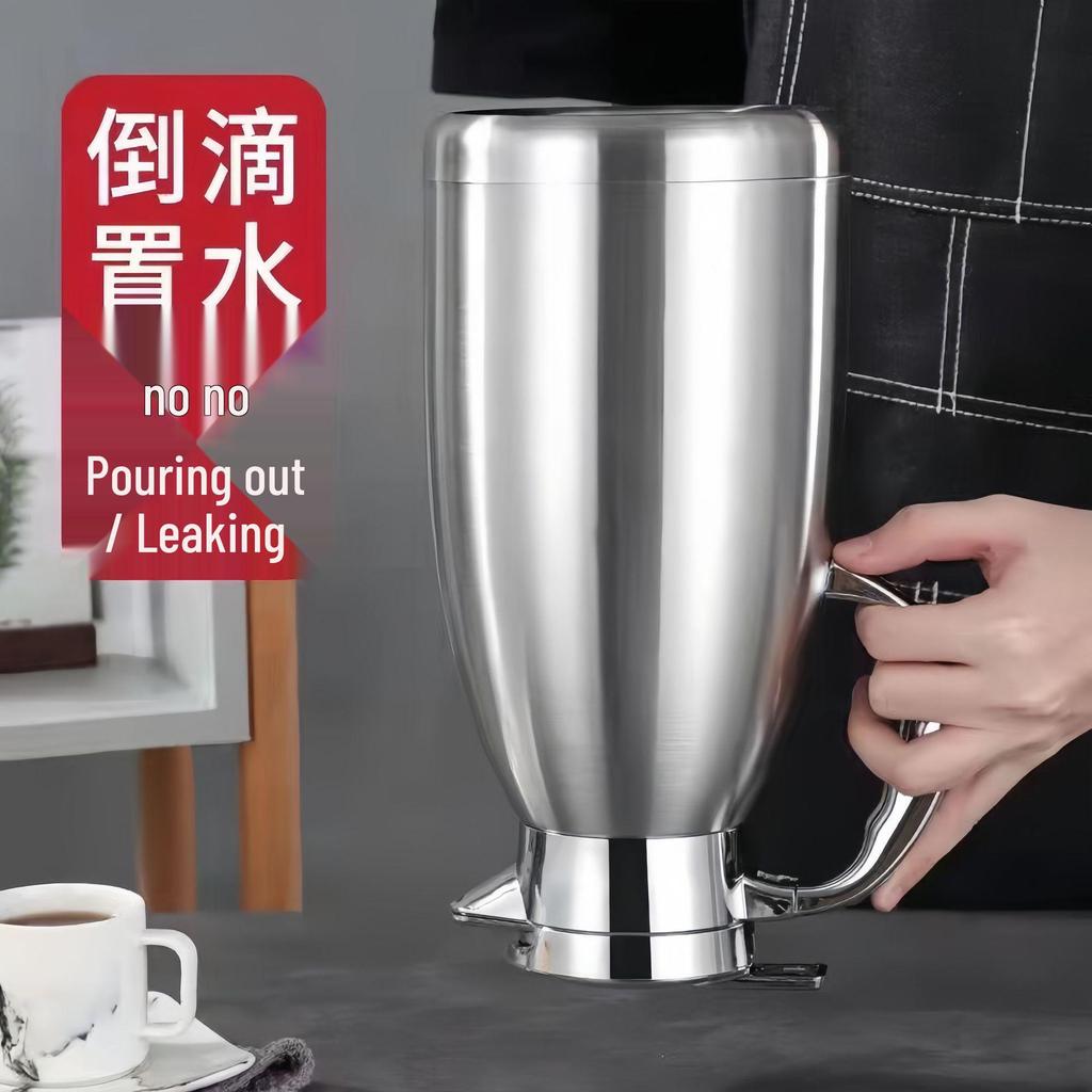 European Style 304 Stainless Steel Double-Layer Vacuum Thermos Flask, Large Capacity Roman Pot for Home Use, Anti-Scald.