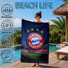 Munich FC Artwork Printed Microfiber Beach Towel, Soft And Absorbent, Quick-Dry, Ideal for Summer Travel, Beach Essential, Swimming Pool