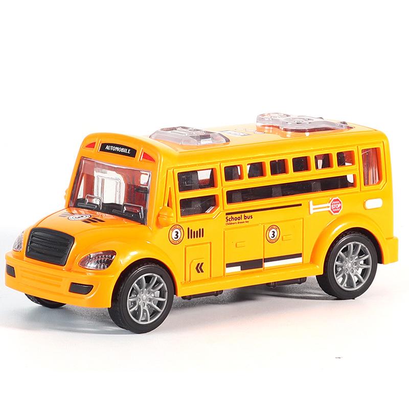 

Bus Model School Toy Inertia Pull Back Mini Racing Car Children Gift Educational помаранчевий