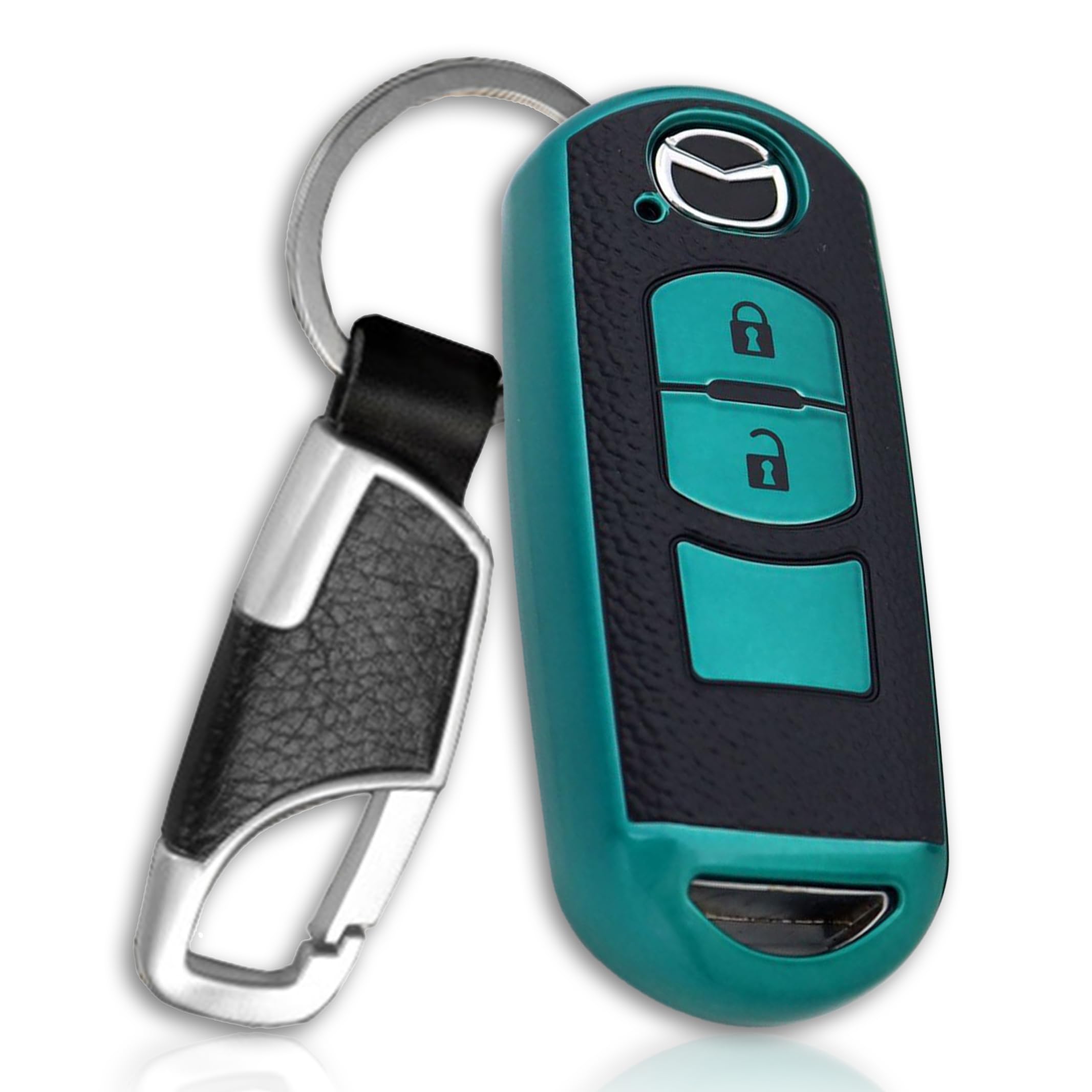 [FRACTAL CREATION] Leather-like TPU smart key case for Mazda, key