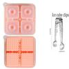 Silicone Ice Cube Tra 4-Compartment Ice Cube Tray with Lid Foldable Leak-Proof Ice Cube Tray with Funnel BPA-Free Ice Cube Tray