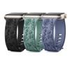 Compatible Silicone Apple Watch S10 Strap: Adjustable, Fashionable Embossed Band