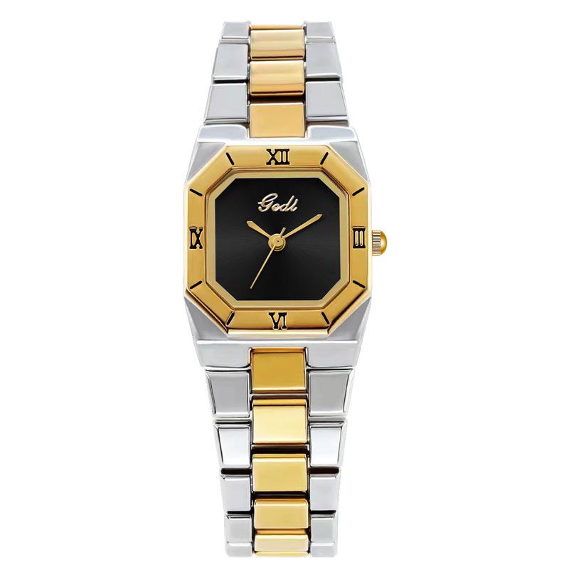 Medieval Gold Steel Belt Watch Women'S High-Value Niche Square Quartz Watch Women'S High-End Quartz Watch