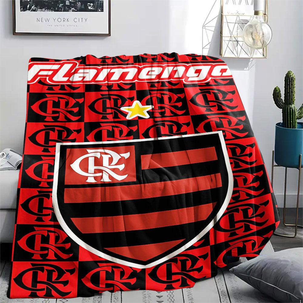 1PC Clube De Regatas Do Flamengo Patterned Flannel Blanket Suitable For All Seasons for Home Decor Warmth and Comfort Gifts Holiday Present