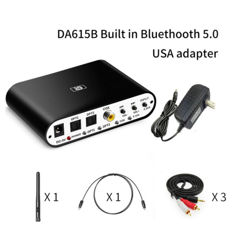 

Конвертер аудиодекодера Оптический коаксиальный AUX USB-накопитель Воспроизведение аудиоприемника Конвертер ЦАП