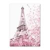 Rosa Blume Balkon Turm Paris Auto Fahrrad Regenschirm Wand Kunstdruck Leinwand Malerei Nordic Poster Decor Bilder Für Wohnzimmer