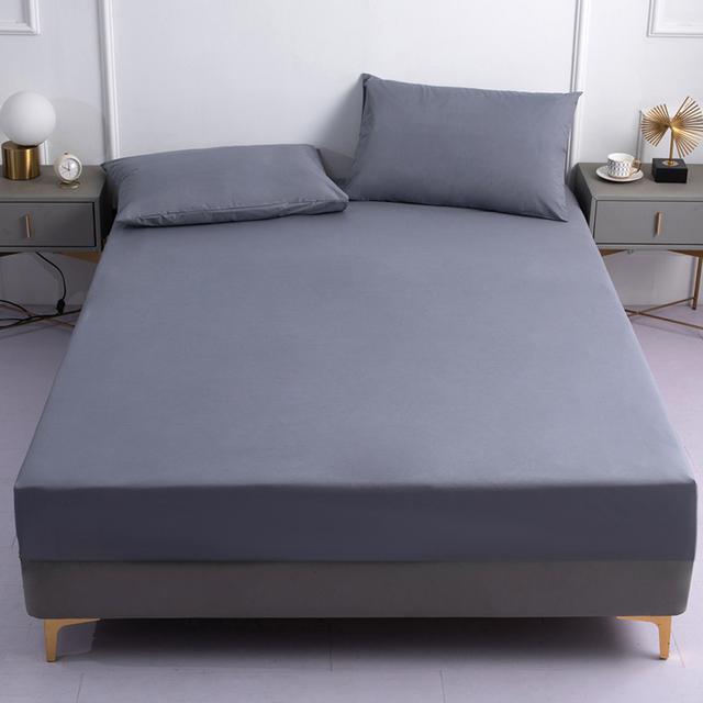 Husă de saltea impermeabilă, matlasare, de culoare solidă, cearșaf de protecție împotriva acarianului (Fara fata de perna)