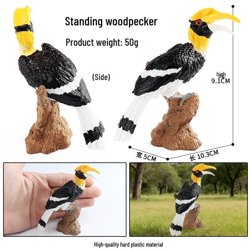 Kids' Bird Model Set: Toucan, Parrot, Ostrich, Peacock, Eagle, Pigeon, Owl.